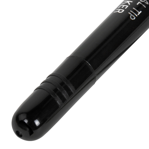 Маркер перманентный двусторонний BRAUBERG DUO, ЧЕРНЫЙ, наконечники 0,7/1 мм, 152210 - Маркеры перманентные