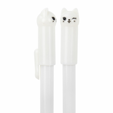 Ручка фигурная шариковая ЮНЛАНДИЯ "Котик", корпус ассорти, СИНЯЯ, пишущий узел 0,7 мм, 143787 - Ручки фигурные