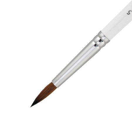 Кисть "Невская Палитра" Колонок, круглая короткая ручка №5 - Кисти художественные из натурального волоса