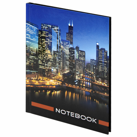 Блокнот МАЛЫЙ ФОРМАТ 110х147 мм А6, 80 л., твердый переплет, ламинированная обложка, клетка, STAFF, "Офисный", 121628