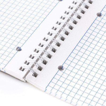 Тетрадь А4, 96 листов, BRAUBERG, гребень, клетка, обложка картон, ОДИН ЦВЕТ, 401882 - Тетради формата А4