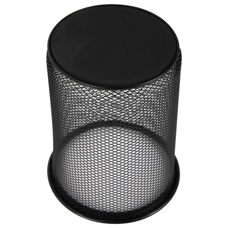 Подставка-органайзер BRAUBERG "Germanium", металлическая, круглое основание, 158х120 мм, черная, 231966 - Подставки канцелярские без наполнения