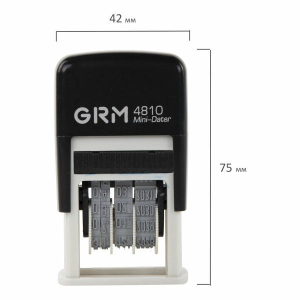 Датер-мини месяц цифрами, оттиск 20х3,8 мм синий, GRM 4810 BANK, 124131001 - Датеры