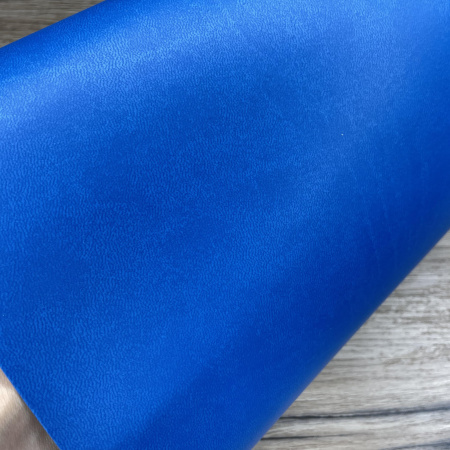 Переплетный кожзам (Италия) матовый, цвет ярко-синий, отрез 50*70 см - Кожзам и экокожа