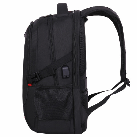 Рюкзак GERMANIUM UPGRADE универсальный, 3 отделения, отделение для ноутбука, USB-порт, "UP-3", черный, 47х33х21 см, 271667 - Рюкзаки с отделением для ноутбука