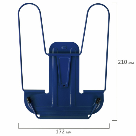 Подставка для книг и учебников BRAUBERG LINE+, металлическая, синяя, европодвес, 238071 - Подставки для книг