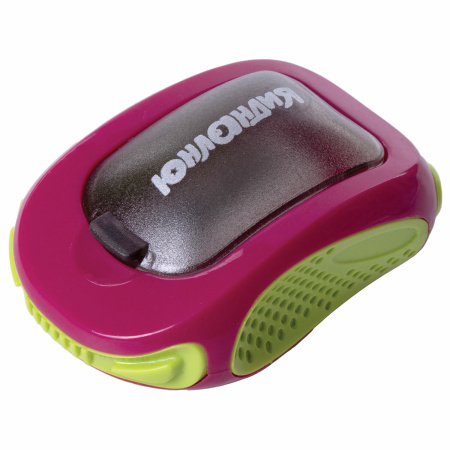 Точилка ЮНЛАНДИЯ "Гонки", с контейнером, пластиковая, корпус ассорти, 228473 - Точилки ручные