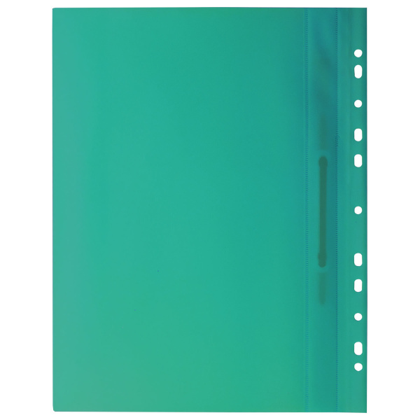Скоросшиватель пластиковый с перфорацией BRAUBERG, А4, 140/180 мкм, зеленый, 226581 - Папки-скоросшиватели мягкие