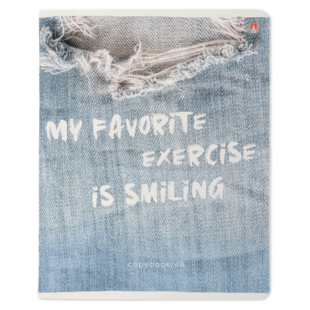 Тетрадь А5 48 л. АЛЬТ скоба, клетка, глянцевый лак, "Джинса New" (5 видов), 7-48-1172 - Тетради 40-48 листов