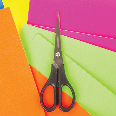 Ножницы ОФИСМАГ "Standard" 170 мм, классической формы, черные, 237099 - Ножницы универсальные