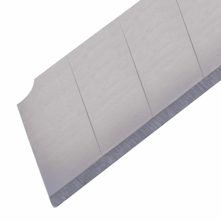 Лезвия для ножей 18 мм BRAUBERG, КОМПЛЕКТ 10 шт., толщина лезвия 0,5 мм, в пластиковом пенале, 230925 - Лезвия сменные для ножей