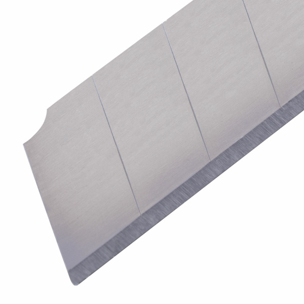 Лезвия для ножей 18 мм BRAUBERG, КОМПЛЕКТ 10 шт., толщина лезвия 0,5 мм, в пластиковом пенале, 230925 - Лезвия сменные для ножей