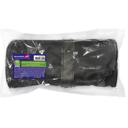 Набор инструментов для лепки и моделирования, 30 шт. в скрутке, BRAUBERG ART CLASSIC, 271176 - Инструменты для художественно-живописных работ