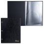 Папка "Меню" на трех винтах, с 10 файлами, 220х320 мм, черная, "ДПС", 2273.М-107 - Папки для кафе и ресторанов