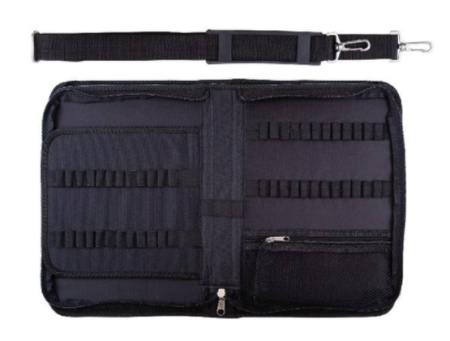 Пенал для пленэра Сонет ГРАФИКА, с ремнём, 34 х 23,5 х 4 см, чёрный