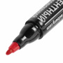 Маркер перманентный двусторонний BRAUBERG, КРАСНЫЙ, круглый наконечник 2/4 мм, 150838 - Маркеры перманентные
