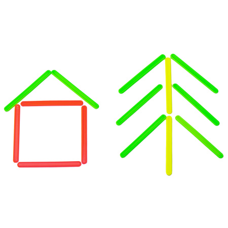 Счетные палочки неоновые 50 штук в пластиковом пенале, ассорти, ЮНЛАНДИЯ, 106284 - Счетные палочки и счеты