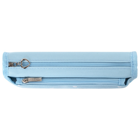 Пенал-косметичка 2 отделения, полиэстер, "Heart", мятный, 21х6х9 см, 270257 - Пеналы мягкие