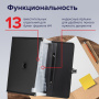 Папка-портфель пластиковая BRAUBERG А4 (332х245х35 мм), 13 отделений, черная, 221378 - Портфели пластиковые