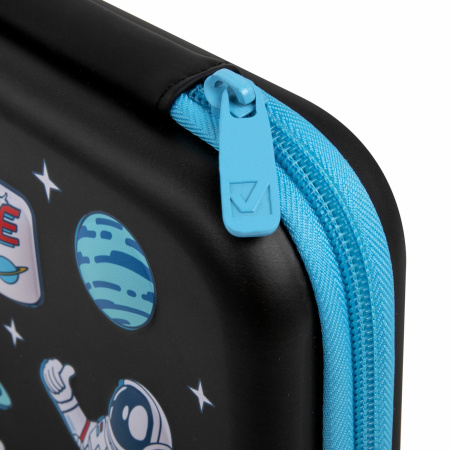 Пенал BRAUBERG KIDS большой удобный с откидной планкой, EVA, 22х15х4 см, "Space out", 271556 - Пеналы каркасные