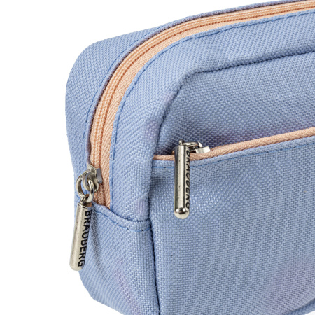 Пенал мягкий BRAUBERG, 2 отделения, ассорти 5 цветов, "Pastel", 21х9,5х5 см, дисплей, 271579 - Пеналы мягкие