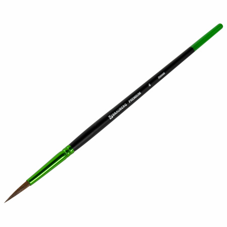 Кисть из ворса пони № 4, BRAUBERG PREMIUM, 200983 - Кисти для рисования