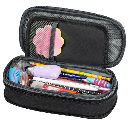 Пенал-трансформер BRAUBERG, полиэстер, 22х10х3 см, "Charcoal gray", 271561 - Пеналы мягкие