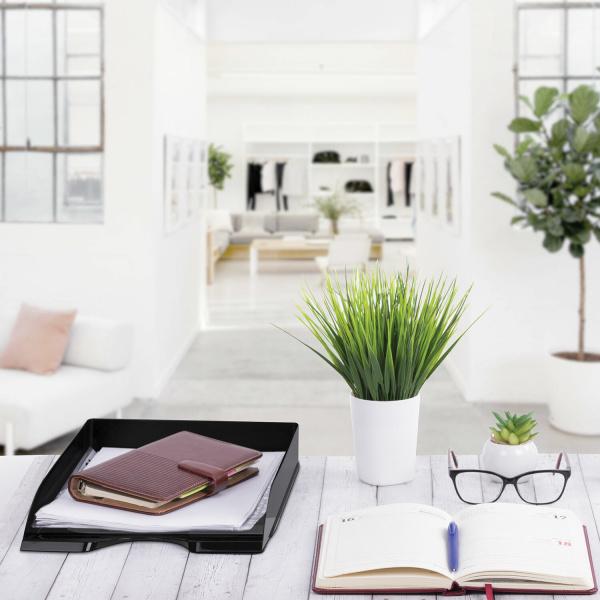 Лоток горизонтальный для бумаг BRAUBERG ORIGINAL, 315х250х60 мм, черный, 238104, ЛТ651 - Лотки горизонтальные (поддоны)