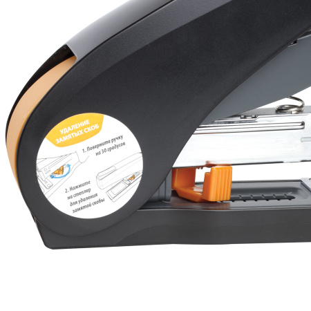 Степлер ЭНЕРГОСБЕРЕГАЮЩИЙ МОЩНЫЙ №24/6-23/13 BRAUBERG "Easy Press", до 100 листов, БЕЗ УСИЛИЙ, 224350 - Степлеры мощные