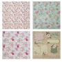 Бумага для скрапбукинга 15х15 см "Шебби-шик", двусторонняя, 12 листов, 12 дизайнов, 180 г/м2, ОСТРОВ СОКРОВИЩ, 662761 - Наборы бумаги