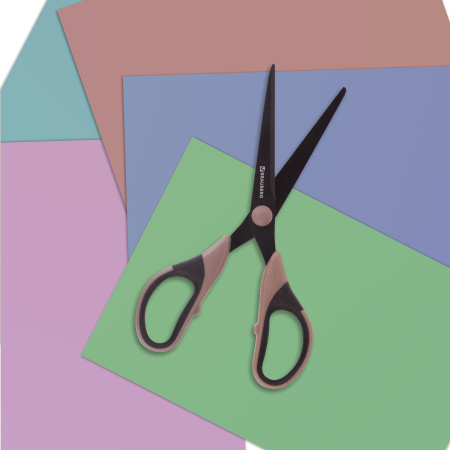 Ножницы BRAUBERG "Special" 165 мм, тефлоновое антискользящее покрытие, 2-х сторонняя заточка, 236787 - Ножницы универсальные