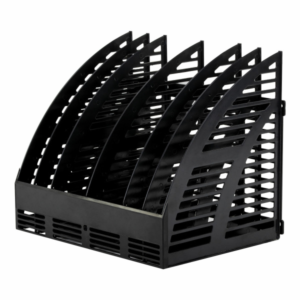 Лоток вертикальный для бумаг STAFF Basic, 245х240х285 мм, 3 отделения, сетчатый сборный, 100