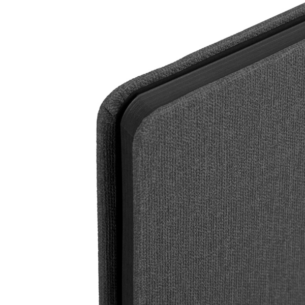 Блокнот А5 (148х218 мм), BRAUBERG "DUO", под кожу с резинкой, 80 л., клетка, черный/серый, 113433 - Бизнес-блокноты и бизнес-тетради