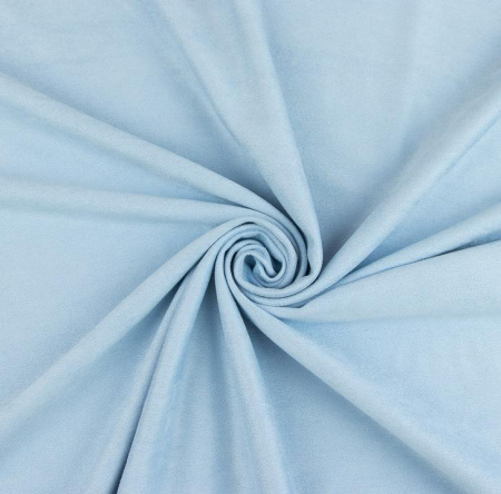 Двусторонняя (искусственная) замша цвет голубой, 30*70 см, плотность 330 гр