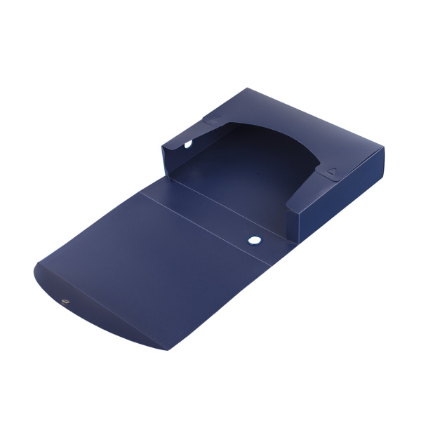 Короб архивный (330х245 мм), 70 мм, пластик, разборный, до 750 листов, синий, 0,7 мм, STAFF, 237274 - Короба и архивные системы пластиковые