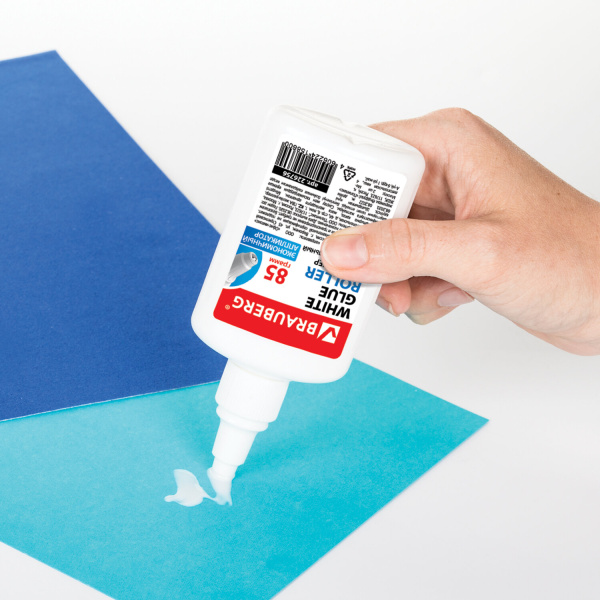 Клей-роллер ПВА BRAUBERG (картон, бумага, дерево, ткань, керамика), 85 г, 226756 - Клей ПВА