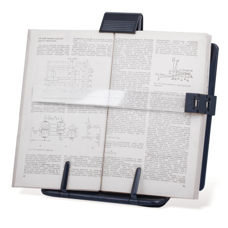 Подставка для книг, учебников, журналов BRAUBERG большая, регулируемый угол наклона, раздвижная, 230910 - Подставки для книг