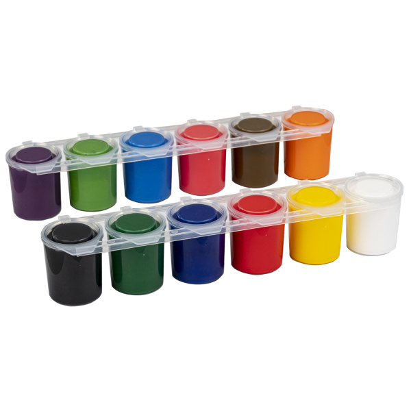 Краски акриловые по керамике и стеклу ОСТРОВ СОКРОВИЩ 12 цветов по 25 мл, 191698 - Декоративные и хобби краски