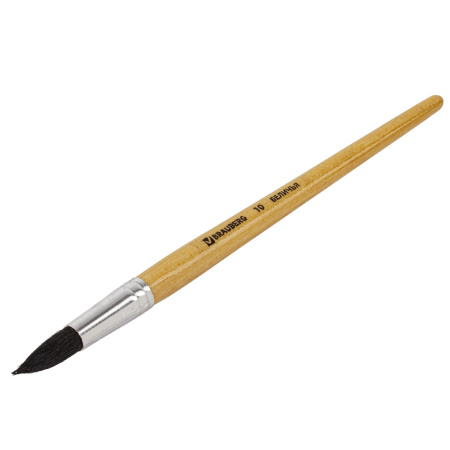 Кисть BRAUBERG, белка, круглая, № 10, 200187 - Кисти для рисования