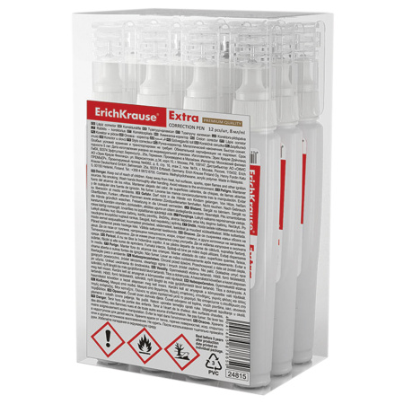 Ручка-корректор ERICH KRAUSE "Extra", 8 мл, металлический наконечник, 24815 - Корректирующие ручки
