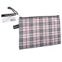 Папка-конверт на молнии МАЛОГО ФОРМАТА (238х180 мм), А5, ткань в клетку, BRAUBERG "Checked", 223893 - Папки-конверты на молнии