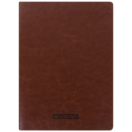 Тетрадь 48 л. в линию обложка гладкий кожзам, сшивка, A5 (147х210мм), КОРИЧНЕВЫЙ, BRAUBERG VIVA, 403893 - Тетради 40-48 листов