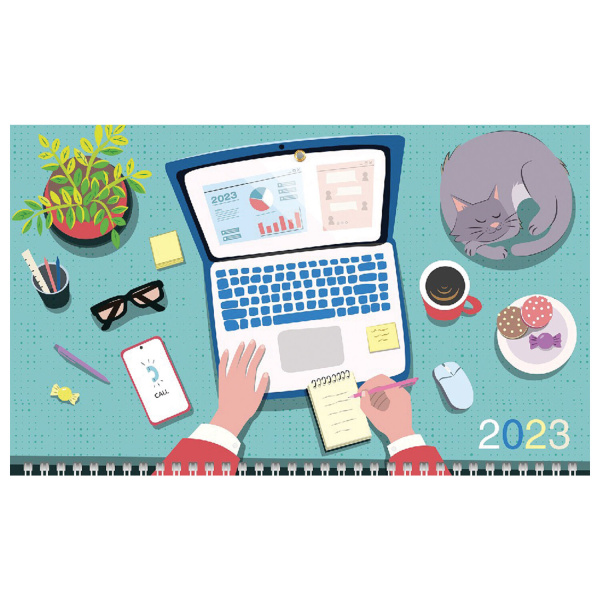 Календарь квартальный с бегунком 2023 г., 3 блока, 3 гребня, ОФИС, "Мой офис", HATBER, 3Кв3гр3_27847 - Календари настенные