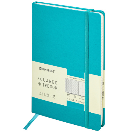 Блокнот А5 (148х218 мм), BRAUBERG ULTRA, балакрон, 80 г/м2, комбинированный блок, 100 л., бирюза, 113071 - Бизнес-блокноты и бизнес-тетради