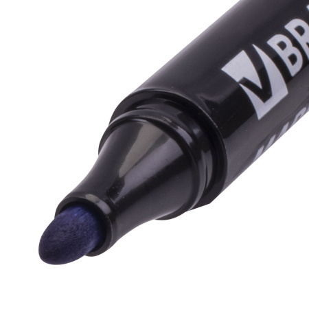 Маркер для бумажного флипчарта BRAUBERG, НЕПРОПИТЫВАЮЩИЙ, СИНИЙ, 2,5 мм, 151254 - Маркеры для флипчартов