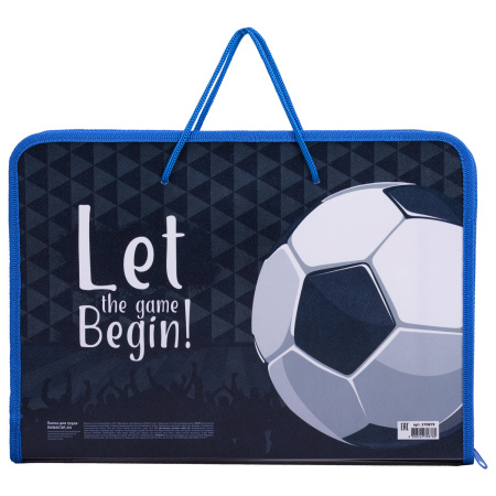 Папка для труда на молнии с ручками ПИФАГОР А4, 1 отделение, пластик, органайзер, "Game begin", 270879 - Папки для тетрадей и уроков труда