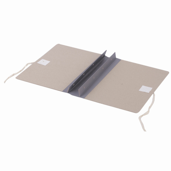 Папка архивная для переплета "Форма 21", 40 мм, с гребешками, БУРАЯ, 4 отверстия, завязки, STAFF, 111054 - Папки архивные для переплета