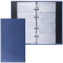 Визитница на кольцах BRAUBERG "Favorite", на 240 визиток, под фактурную кожу, темно-синяя, 231664 - Визитницы настольные