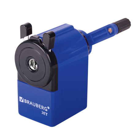 Точилка механическая BRAUBERG "JET", металлический механизм, корпус синий, 229570 - Точилки механические