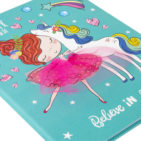 Дневник 1-4 класс 48 л., кожзам (твердая), 3D-элемент, ЮНЛАНДИЯ, "Девочка", 106559 - Дневники для младших классов